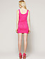 TS Scoop Neck Pleated Bodycon Dress