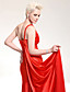  Stretch Satin Sheath/ Column One Shoulder Floor-length Evening Dress inspired by Halle Berry