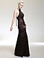  Trumpet/ Mermaid Halter Floor-length Stretch Satin/ Chiffon Evening Dress