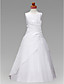  A-line Jewel Floor-length Satin Flower Girl Dress