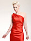  Stretch Satin Sheath/ Column One Shoulder Floor-length Evening Dress inspired by Halle Berry