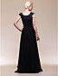  A-line Off-the-shoulder Floor-length Chiffon Evening Dress