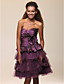  Ball Gown Sweetheart Knee-length Taffeta Cocktail Dress
