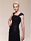  A-line Off-the-shoulder Floor-length Chiffon Evening Dress