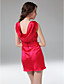  Satin Sheath/Column V-neck Short/Mini Cocktail Dress inspired by Selena Gomez