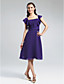  A-line Square Knee-length Chiffon Bridesmaid Dress