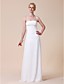  Sheath/Column Floor-length Chiffon Wedding Dress With Beaded Appliques