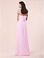  Sheath/ Column Strapless Floor-length Chiffon Bridesmaid Dress