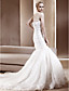  Gorgeous Trumpet/Mermaid Strapless Chapel Train Taffeta Wedding Dress