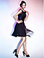  A-line Straps Knee-length Chiffon Satin Cocktail Dress