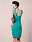 Sheath/ Column Sweetheart Straps Knee-length Chiffon Mother of the Bride Dress