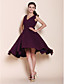  A-line Princess V-neck Knee-length Chiffon Bridesmaid Dress