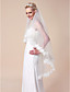  monistico veli da sposa valzer con bordo in pizzo applique