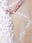  One-tier Waltz Wedding Veils With Lace Applique Edge