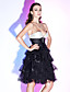  Ball Gown Sweetheart Knee-length Stretch Satin Tulle Cocktail Dress