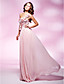  Sheath/Column One Shoulder Floor-length Chiffon And Stretch Satin Evening Dress