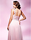  Sheath/Column One Shoulder Floor-length Chiffon And Stretch Satin Evening Dress