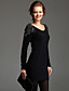  TS Hand-made Beaded V-neck Sweater Dress