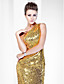  Sequined Trumpet/ Mermaid One Shoulder Sweep/ Brush Train Evening Dress inspired by Elizabeth Banks