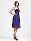  Sheath/ Column Sweetheart Knee-length Chiffon Bridesmaid Dress