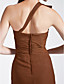  Sheath/Column One Shoulder Floor-length Chiffon Bridesmaid Dress
