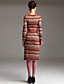  TS Printed Belted Midi Bodycon Dress