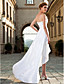  a-Linie trägerlosen asymmetrische Taft-Brautkleid