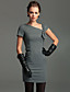  TS Vintage Style Asymmetrical Wool Blend Sheath Dress