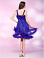  A-line Straps Asymmetrical Organza Cocktail Dress