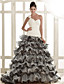  Gorgeous A-line One Shoulder Court Train Organza Wedding Dress