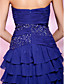 A-line Sweetheart Knee-length Sequined  Chiffon Cocktail Dress