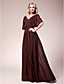  Sheath/Column V-neck Floor-length Chiffon Mother of the Bride Dress