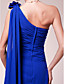  A-line One Shoulder Sweep/Brush Train Chiffon Mother of the Bride Dress