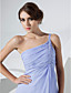  A-line One Shoulder Floor-length Chiffon Evening Dress