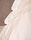  A-line Strapless Cathedral Train Satin Wedding Dress