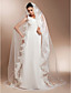  One-tier Cathedral Wedding Veils With Lace Applique Edge
