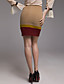  TS Tri Color Long Wool Blended Skirt