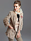  TS Wave Design Rabbit Fur Coat