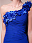  A-line One Shoulder Sweep/Brush Train Chiffon Mother of the Bride Dress