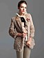  TS Wave Design Rabbit Fur Coat