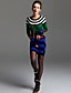  TS Color-block Knit Sweater Dress