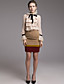  TS Tri Color Long Wool Blended Skirt