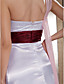  Sheath/ Column One Shoulder Cathedral Train Elastic Silk-like Satin Wedding Dress
