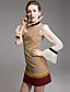  TS Tri Color Long Wool Blended Dress