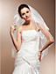  Two-tier Elbow Wedding Veils With Lace Applique Edge