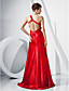  A-line One Shoulder Floor-length Stretch Satin Evening Dress inspired by Grammy Carolyn Malachi