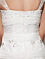  trompet / havfrue stropper kapellet tog chiffon lace brudekjole