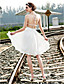  A-line Halter Knee-length Chiffon Wedding Dress