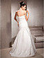  Trumpet/Mermaid Strapless Floor-length Taffeta Lace Wedding Dress