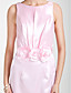  Sheath/ Column Jewel Knee-length Stretch Satin Bridesmaid Dress